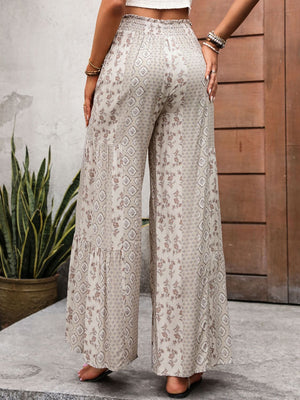 Printed Wide Leg Pants