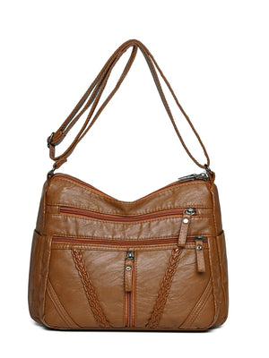 Adjustable Strap PU Leather Shoulder Bag